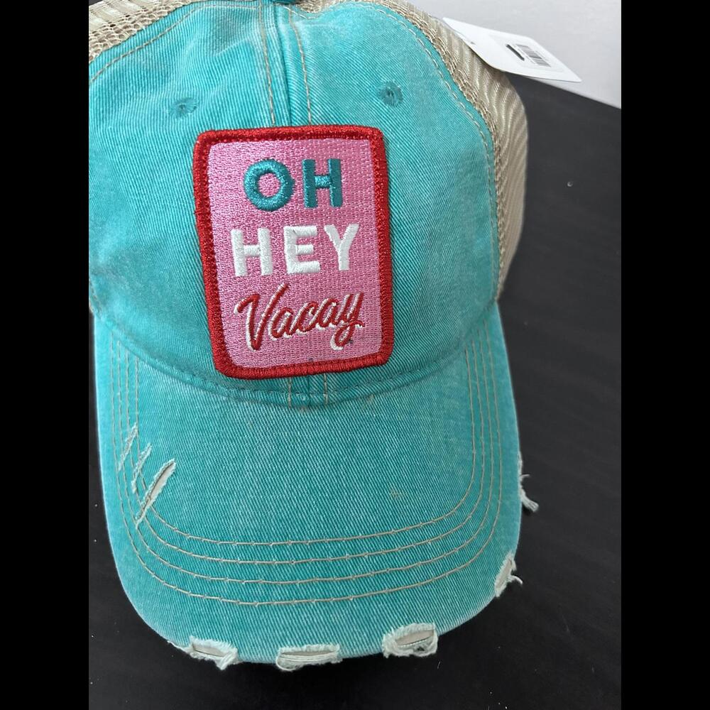 NWT OH Hey Vacay trucker Hat Women's - Picture 5 of 5